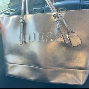 Guess Metallic Rose Gold Satchel